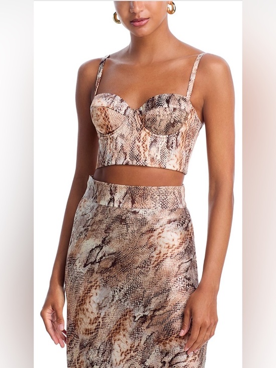 L'AGENCE Tops - L'AGENCE Sonya Snake Print Silk Bralette. Skirt available for sale in Size 8.